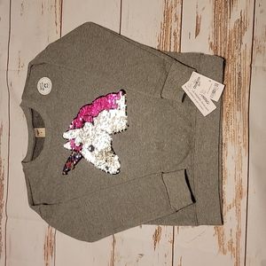 Oshkosh Girls Sequins Unicorn sweatshirt - NWT